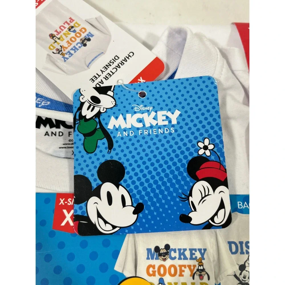 Disney Mickey & Friends Character Tee Unisex White XS Embroidered Nostalgia Trip